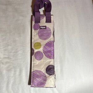 Thirty-one Purple Dot Wine Tote Sketchy Dot Wine Bag